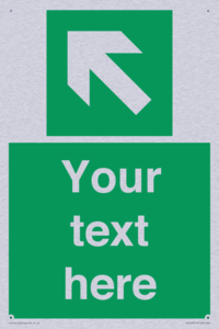 Custom Arrow Top Left Sign